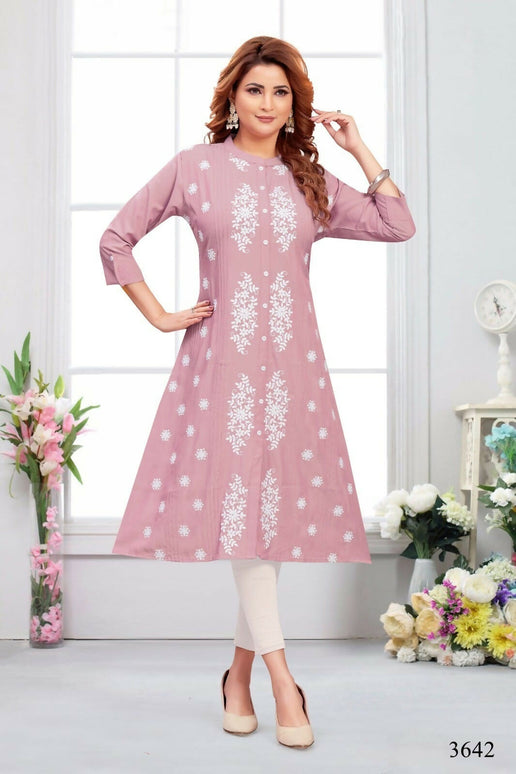 Joban Fashion Heavy Muslin Peach Color Tunic