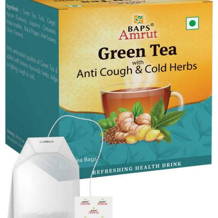 Baps Amrut Green Tea With Anti Cough & Cold Herbs