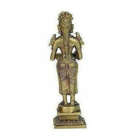 Oil Lamp Deep Lady Brass Collectible Handicraft Small Art