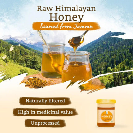 Isha Life Raw Himalayan Honey - Pure Wild Himalayan Honey | Sourced from Jammu, Reasi, Doda and Udhampur