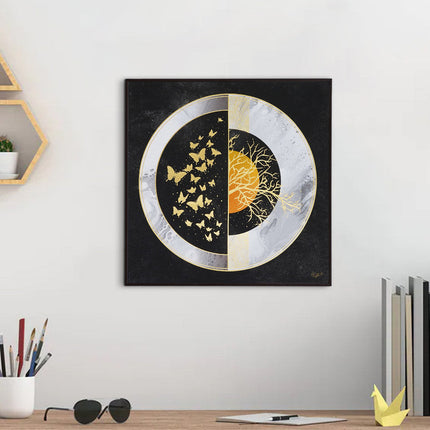 Tehzeeb Creations Golden Embossed Wall Painting