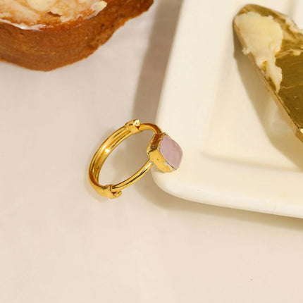 Natural Stone Pink Ring - Ruby Raang