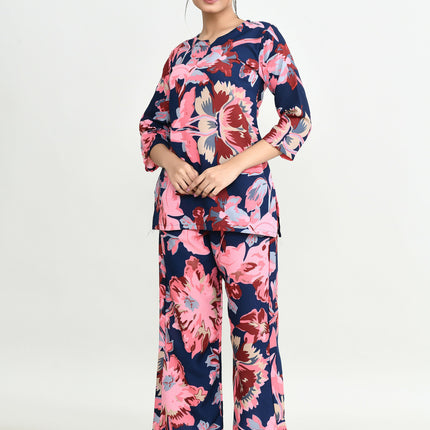 Joban Fashion Beautiful N.Blue & Pink Cotton Cod Set