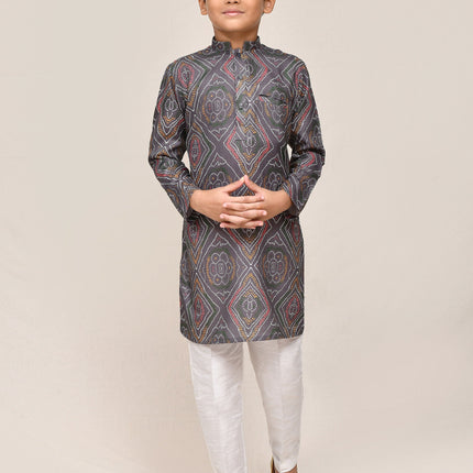 Joban Fashion Linen Cotton red Kurta With Straight Fit Pant