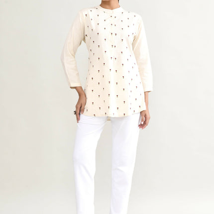 Joban Fashion Off White Kurta Top