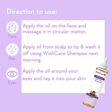 Wishcare 100% Pure Cold Pressed Jojoba Oil