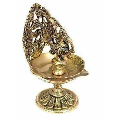 Brass Bird Design Oil Lamp