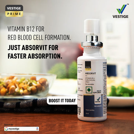 Vestige Prime Absorvit Vitamin B12 Sublingual Spray (9 ML)