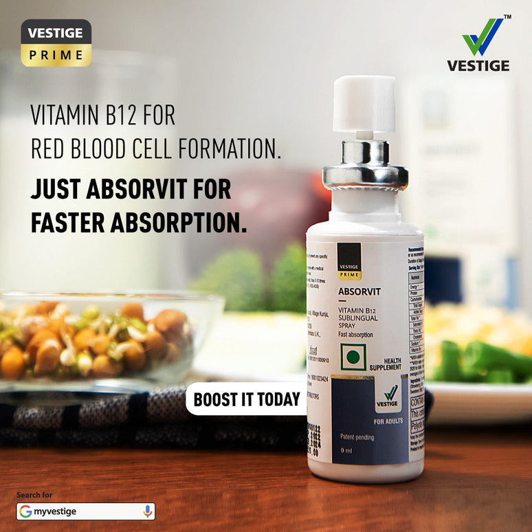 Vestige Prime Absorvit Vitamin B12 Sublingual Spray (9 ML)
