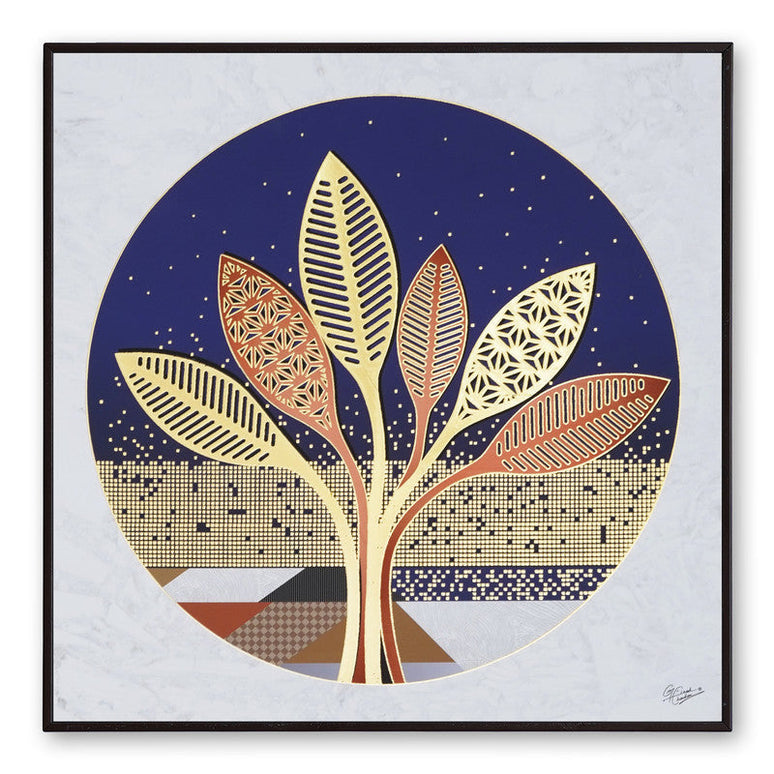 Tehzeeb Creations Golden Embossed Wall Painting