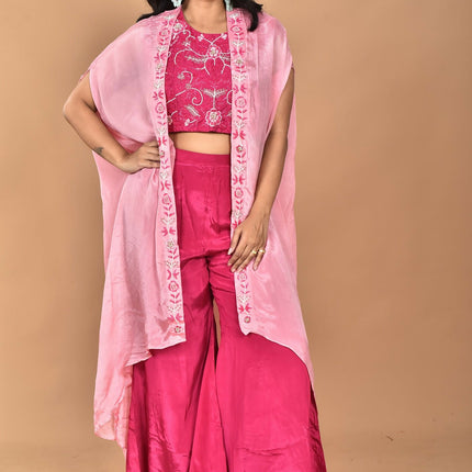 Morchari Women Hand Embroidery Crop Top-Rani