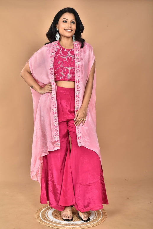 Morchari Women Hand Embroidery Crop Top-Rani