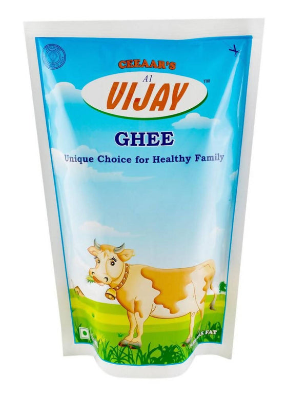 Vijay Ghee Pouch | Fresh natutal Cow Ghee made by Bilona method (Curd Churned) | Healthy & Natural Ghee