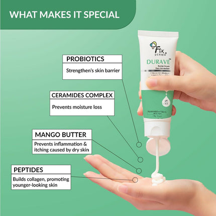 Fixderma Durave Ceramide Moisturizer For Face with Peptide & Mango Butter