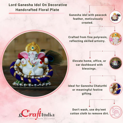 eCraftIndia Polyresin Lord Ganesha Idol