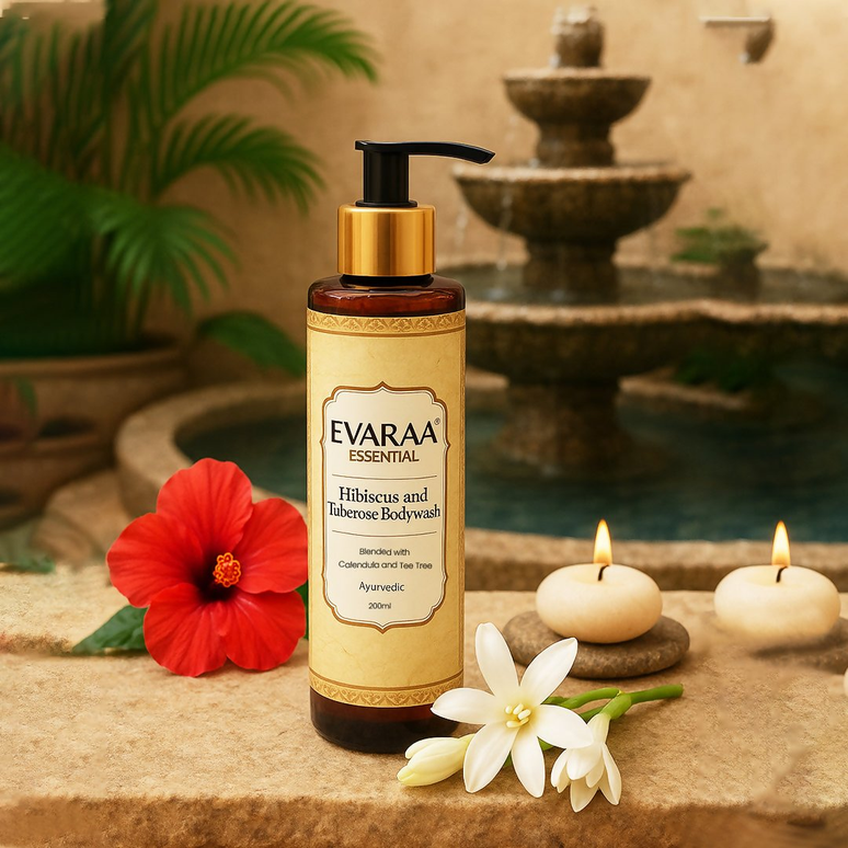 Evaraa Essential Hibiscus And Tuberose Body Wash