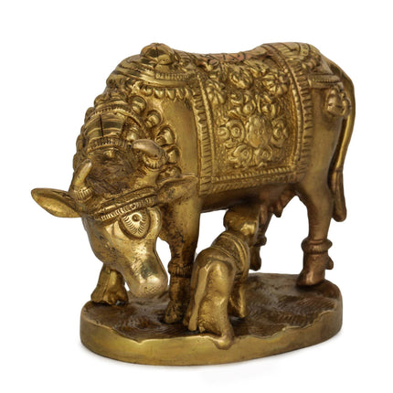 Devlok Lord Krishna's Kamdhenu Cow with Calf Idol