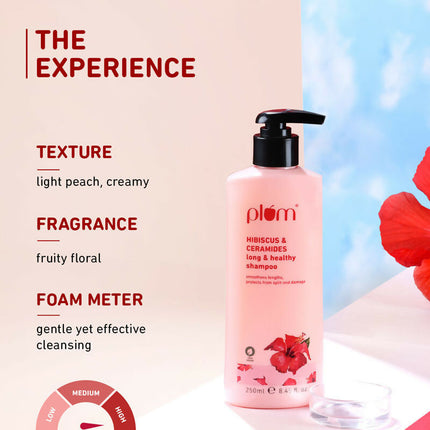 Plum Hibiscus & Ceramides Shampoo For Long, Healthy Hair