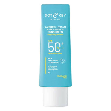 Dot & Key Blueberry Hydrating Barrier Repair Face Sunscreen SPF 50+,PA++++ With Hyaluronic & 5 Ceramides