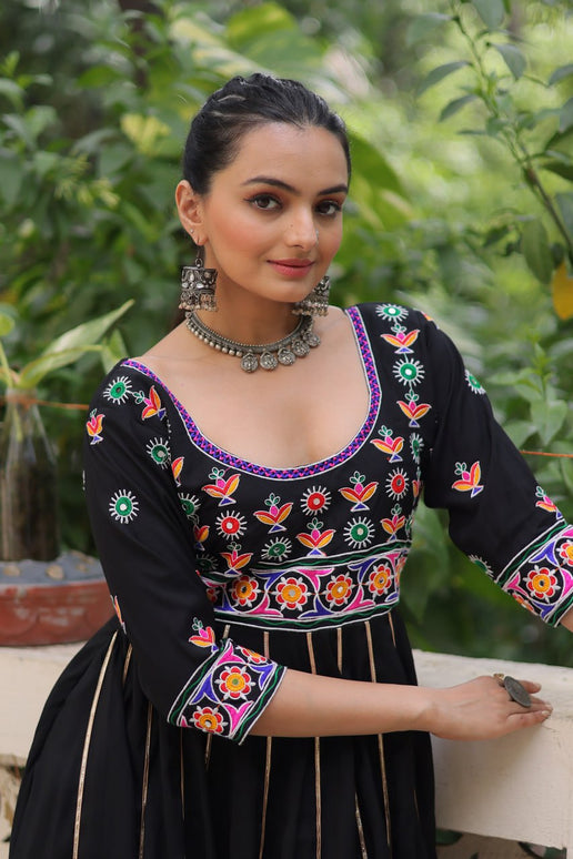 Pramukh Fab Black Color Roman Gown