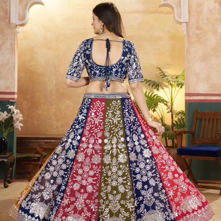 Pramukh Fab Teal Color Faux Georgette Lehenga Choli