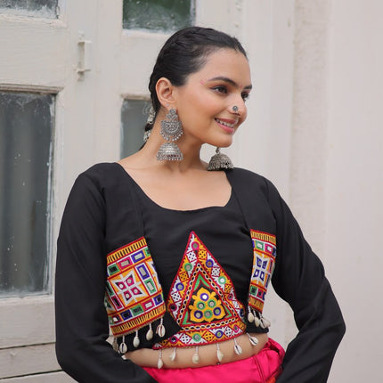 Pramukh Fab MultiColor Roman Lehenga Choli