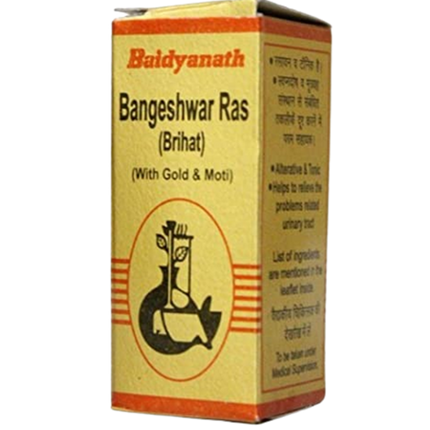 Baidyanath Bangeshwar Ras Brihat with Gold and Pearl - 10 Tabs