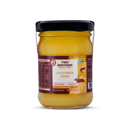 Two Brothers Organic Farms - A2 Ghee Cultured Cow Desi Ghee | 100% Pure and Natural - Desi Ghee - Highly Nutritious - Boost Immunity & Energy