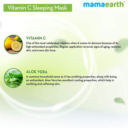 Mamaearth Vitamin C Sleeping Mask with Aloe Vera for Skin Illumination