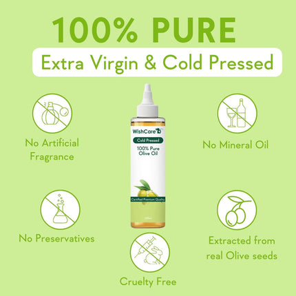 WishCare 100% Pure Premium Cold Pressed Olive Oil