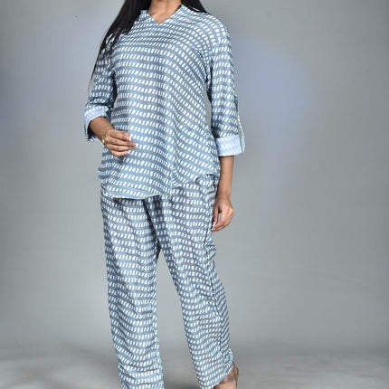 Morchari Digital Print Semi Muslin Co-Ord Set Top & Trouser-Multicolor