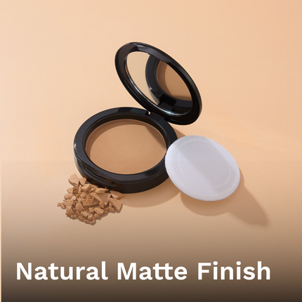 Pilgrim Matte Finish Compact Powder With SPF 25 - Caramel-25