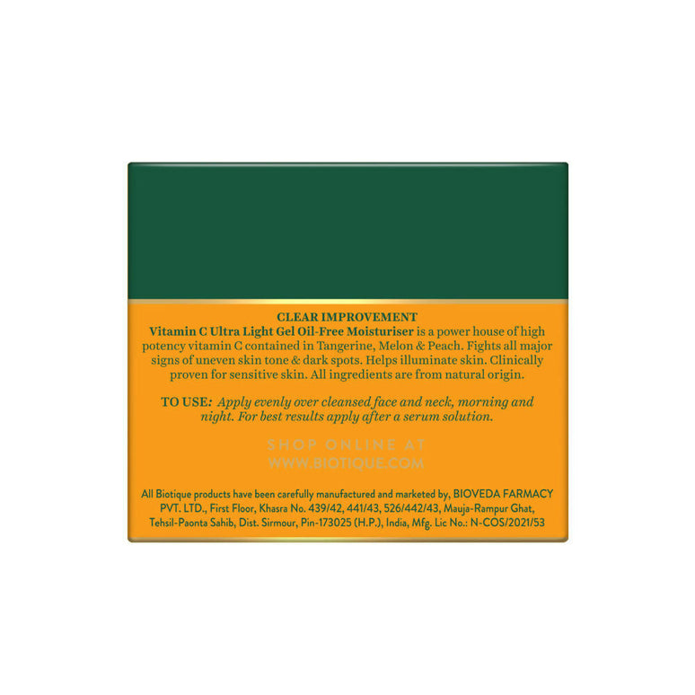 Biotique Advanced Organics Clear Improvement Vitamin C Ultra Light Gel Oil-Free Moisturiser