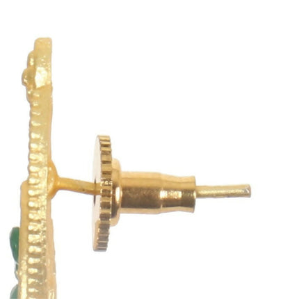 Joban Fashion Women Matte Gold Brass Earrings