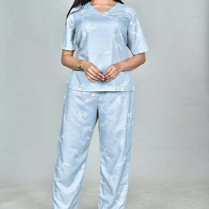 Morchari Digital Print Semi Muslin Co-Ord Set Top & Trouser-Multicolor