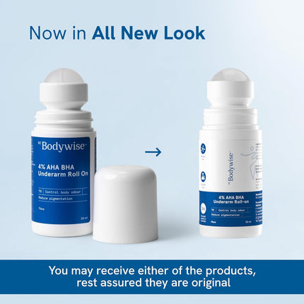BeBodywise 4% AHA BHA Underarm Roll On - Fragrance Free
