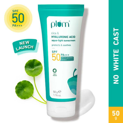 Plum Cica & Hyaluronic Acid SPF 50 PA+++ Sunscreen