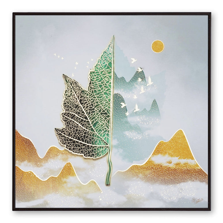 Tehzeeb Creations Golden Embossed Wall Painting