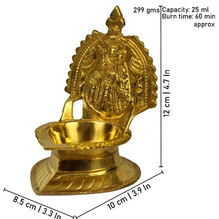 Spillbox Gold-Toned Brass Mother Mary Diya Pooja Essential