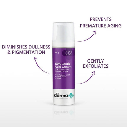 The Derma Co 10% Lactic Acid Face Cream for Skin Dullness & Pigmentation