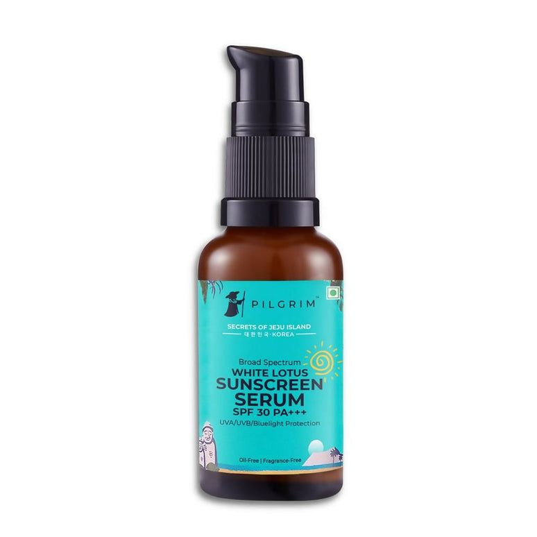 Pilgrim White Lotus Sunscreen Serum SPF 30 PA+++ - Limited Time Offer
