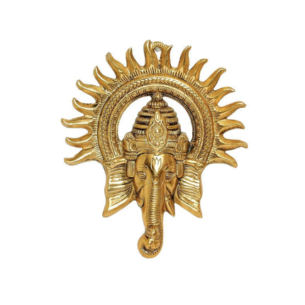 KridayKraft Metal Ganesha ji Statue, Ganpati Wall Hanging Sculpture Lord Ganesh Idol
