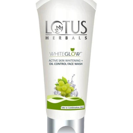 Lotus Herbals Whiteglow Active Skin Whitening + Oil Control Face Wash