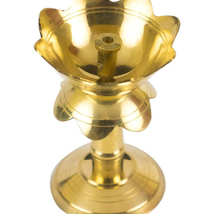 Spillbox Gold-Toned Brass Kuthu Vilakku Pooja Essential