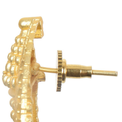 Joban Fashion Women Matte Gold Brass Earrings