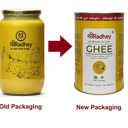 Shreeradhey A2 Bilona Gir Cow Ghee | Bilona Ghee 100% Pure | Churned From Curd | Homemade Organic Authentic Cow Ghee
