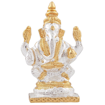 Estele Gold-Polished Spiritual Lord Bal Ganesha Idol for Gifts & HouseWarming/Home/Office Decors