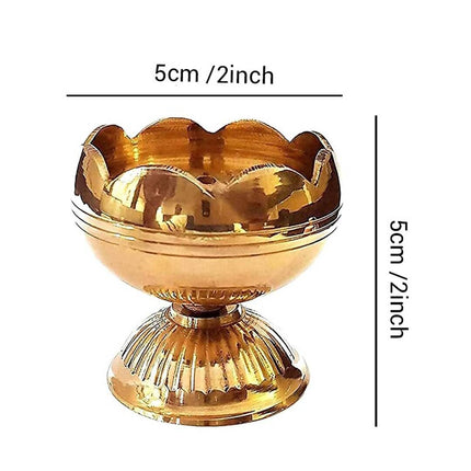 Tied Ribbons Gold Toned 5 Pieces Akhand Brass Diyas