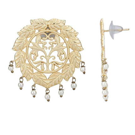 Joban Fashion Women Handcrafted Matte Gold Earrings