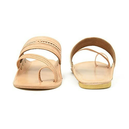 Stepsoft Men Natural Leather Kolhapuri Chappals – Ethnic Footwear For Festive Wear